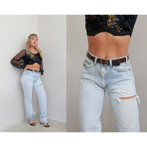 1980's Vintage Levi's USA Made 509 Distressed Jeans Women's SM MD 31" 32" 80's